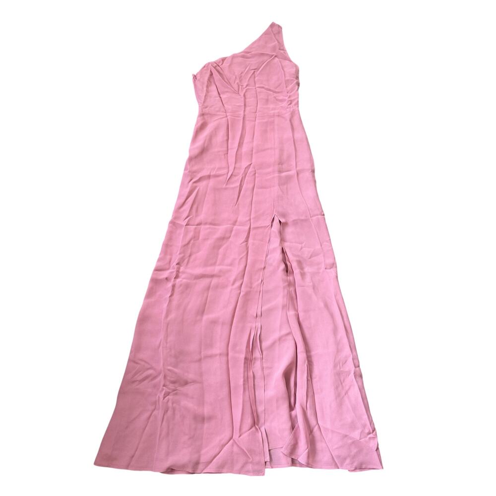 Reformation Evelyn One Shoulder Maxi Dress Rose Petals Pink